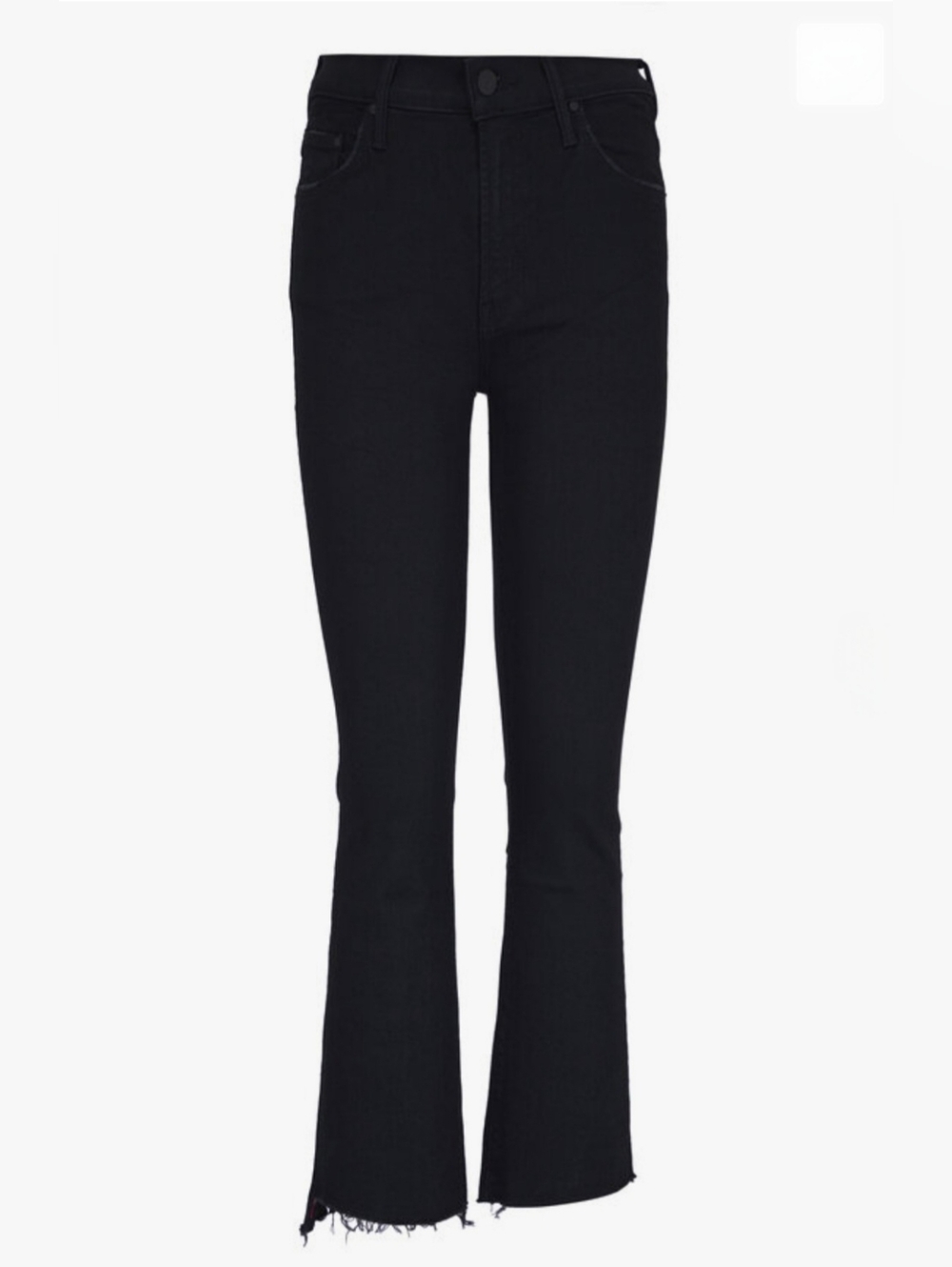 Mother The Insider Crop Step Fray Not Guilty Black Size 31 Denim Jeans